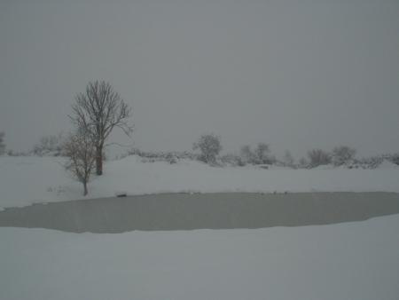 le lac plein de neige!!!!!!!!!!